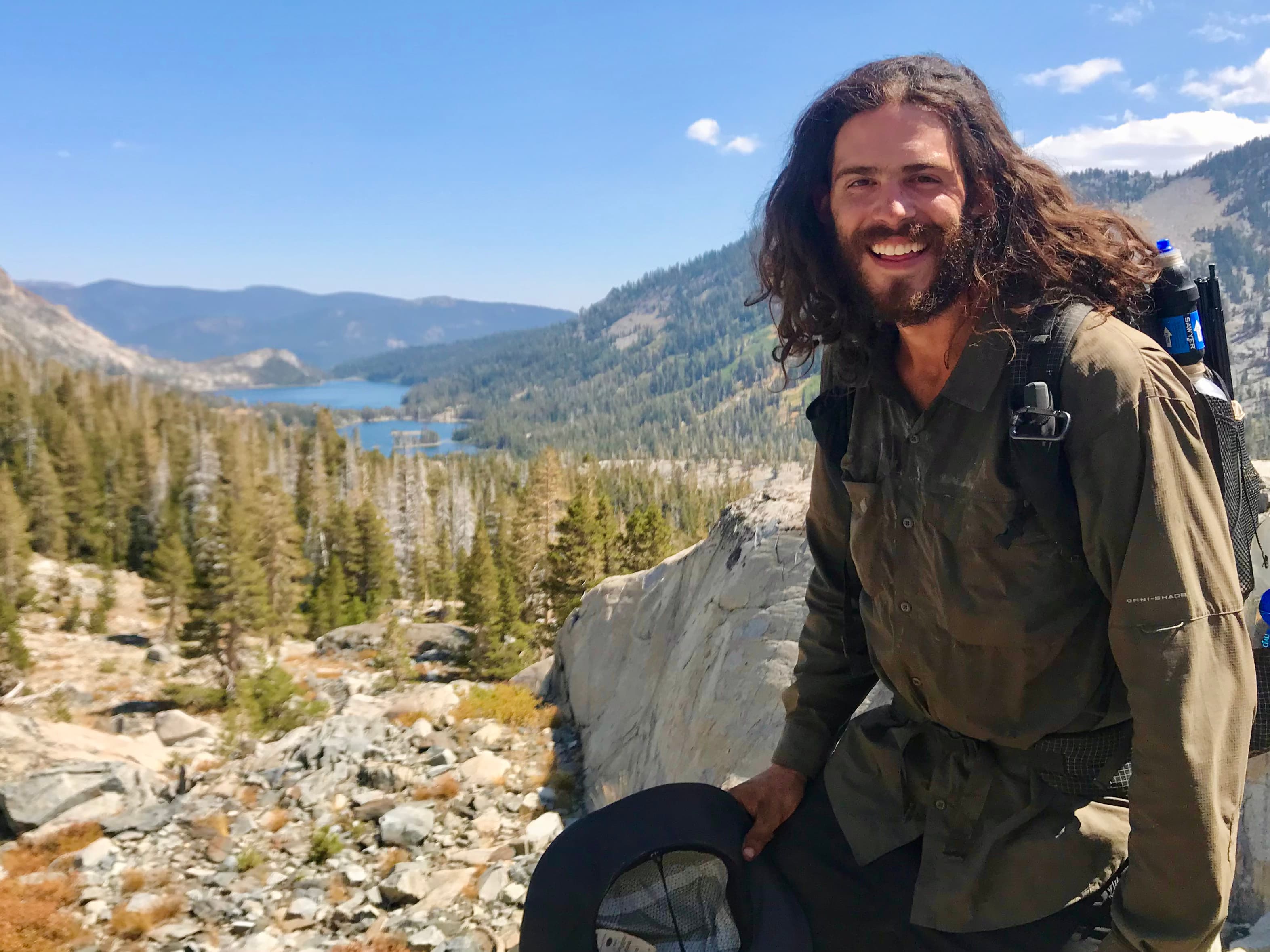 Picture of the owner hiking